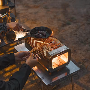 Stufa <span class=keywords><strong>a</strong></span> razzo essenziale in acciaio inox per l'inverno campeggio all'aperto <span class=keywords><strong>legna</strong></span> da ardere e barbecue Grill per la cucina del campo - Product Image 1