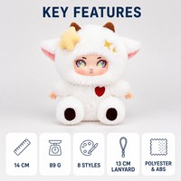 Porte-clés en peluche, poupée animale, mascotte mignonne, jouet en peluche, breloque de sac, pendentif de sac à dos, vente en gros, personnalisé