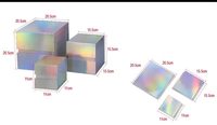 Boîte cadeau rigide pliable magnétique holographique personnalisée avec fermeture magnétique pour l'emballage de parfums, cosmétiques et bijoux