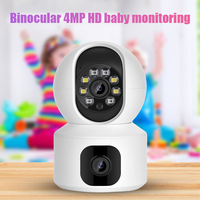 Offre Spéciale caméra de sécurité à domicile 4mp HD vidéo WiFi intelligent intérieur détecteur de suivi de mouvement Vision nocturne double objectif caméra sans fil