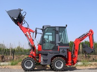 Mesin Penggerak Tanah TOPONE Diesel Baru 4x4 Mini Wheel Backhoe Loader dengan Pompa Hidrolik Garansi 1 Tahun