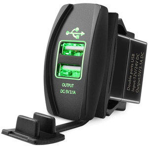 12V24V kép USB sạc xe hơi ổ cắm carling chuyển đổi ổ cắm điện USB sạc cho xe ô tô 12V/24V - Product Image 2