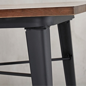 Mesa de Comedor de Madera Sólida Estilo Industrial Americano Billy Dobem, Muebles de Restaurante, Silla de Acero - Product Image 5