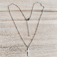Collar de Cadena con Cuentas de Acero Inoxidable Refinado y Sencillo para Mujer, Chapado en Oro de 18K, de Una Sola Capa