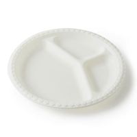 Contenants et assiettes alimentaires écologiques en amidon de maïs biodégradable, vaisselle de camping blanche 20,3x20,3cm