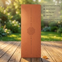 Tapete de Yoga Universal Grande Antideslizante con Correa de Transporte, Ligero, Plegable, Ecológico, Lavable, de Caucho Natural, Sin Olor, para Ejercicio