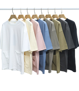 MT2697 Fabricante de Camisetas en Guangzhou, Venta al por Mayor de Camisetas Personalizadas 100% Algodón con Doble Bolsillo Grande, Camisetas Extra Grandes para Hombre - Product Image 1