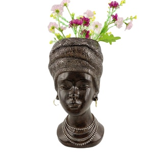 Sculpture de buste noir d'art africain, décor <span class=keywords><strong>moderne</strong></span> de buste afro-américain pour salon bureau bibliothèque décor d'entrée - Product Image 2