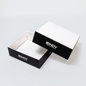 Coperchio a contrasto e scatola di Base confezione regalo in carta dura Logo personalizzato Premium nero bianco con biancheria intima in schiuma nera scatola di abbigliamento <span class=keywords><strong>donna</strong></span> LX - Product Image 3