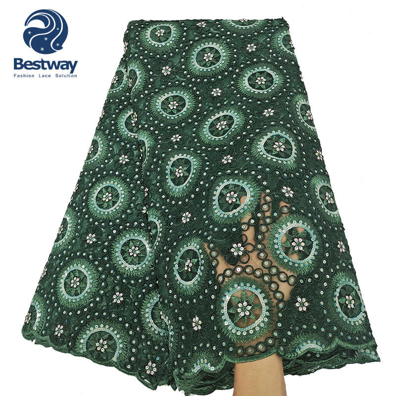 Bestway חבל רקמת כפול פאייטים צרפתית תחרה בד