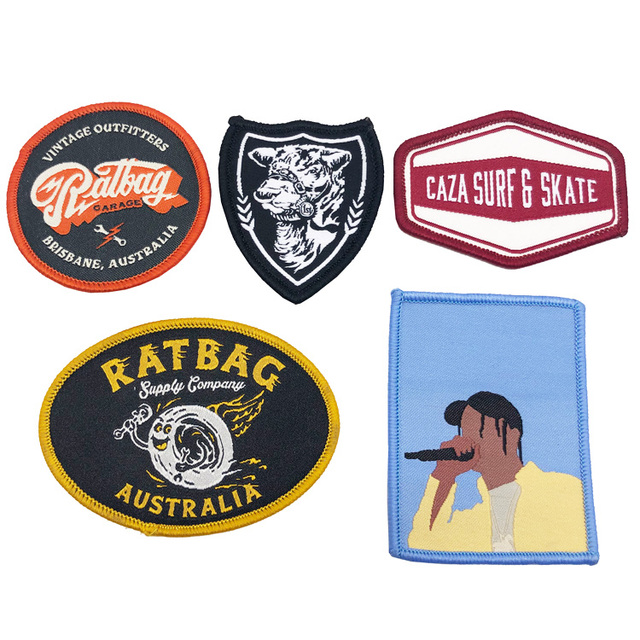Custom Woven Patch Brand Logo Applique Patch Badge Garment Patch for Clothing