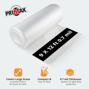 ผ้าใบพลาสติกใส ขนาด 9x12 ฟุต 6 ม้วน สำหรับงานทาสีและงาน DIY - Product Image 3