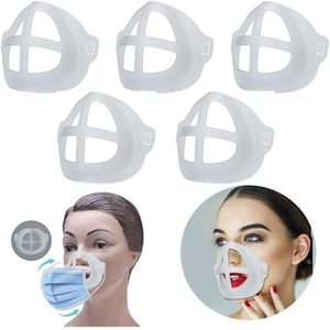 China fabricante al por mayor lápiz <span class=keywords><strong>labial</strong></span> <span class=keywords><strong>Protector</strong></span> de silicona de grado de alimentos 3D cara máscara marco interior soporte - Product Image 2