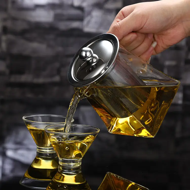 Low Price Guaranteed Quality Small Borosilicate Glass Water Teapot With Lid