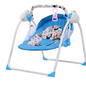 Silla Mecedora y Cuna Eléctrica <span class=keywords><strong>para</strong></span> Bebés con Función de Sentarse y Acostarse, Estructura Metálica, Diseño de Dibujos Animados, <span class=keywords><strong>para</strong></span> Bebés de 0 a 2 Años - Product Image 3