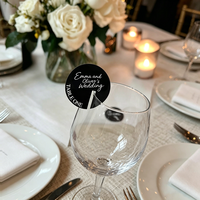 Decoraciones de Acrílico Personalizadas para Cócteles con Nombre y Fecha, Cortadas con Láser, para Cumpleaños, Aniversarios y Despedidas de Soltera