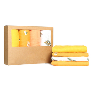 Tùy Chỉnh In Thiết Lập Của 3 Cổ Điển Hoa Đồng Bằng Bông Gạc An Toàn 100% Chất Lượng Cao Multilayer Voi Bé Chăn - Product Image 2