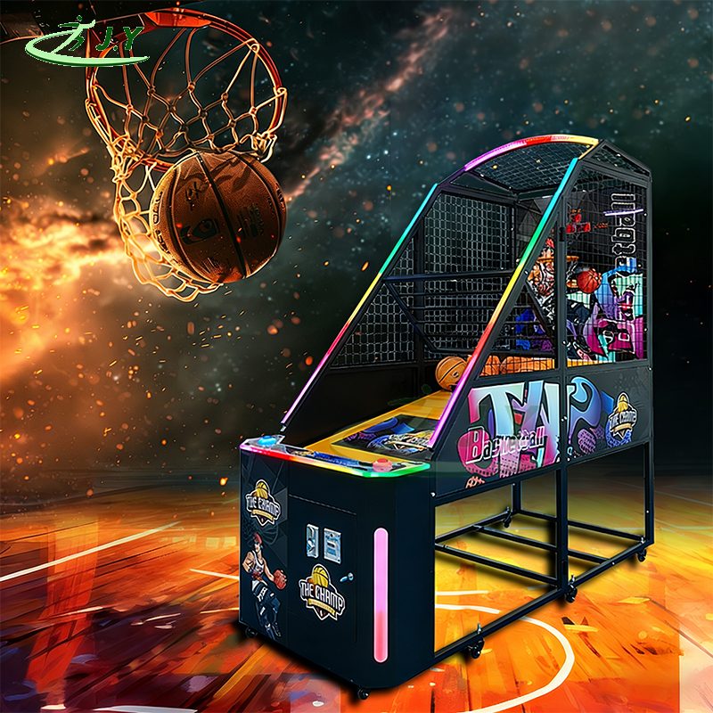 JY Wholesale Durable Heavy-Duty Coin-Operated Basketball Hoop Machine for Amusement Parks & Indoor Playgrounds & Street Arcades
