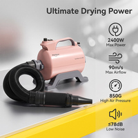 Souffleur turbo Shernbao SHD-2600P 4HP 2400W, sécheuse de voiture à haute vitesse chauffée
