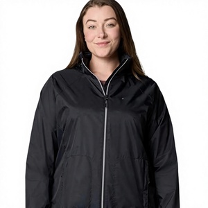 Chaqueta cortavientos impermeable para mujer, ropa de exterior, chaqueta de nailon para la lluvia. - Product Image 1
