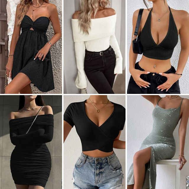 Vêtements d'été en gros Vêtements sexy à manches longues Top Slim Fit Vêtements pour femmes Vêtements nombril ouvert Style mixte Envoi aléatoire