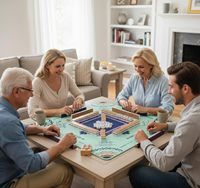 Tapis de Mahjong Américain Personnalisé Antidérapant et Anti-Bruit, Housse de Table de Jeu Portable pour Cartes de Poker et Jeux de Société avec Sac de Transport