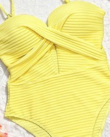 Maillot de bain bikini personnalisé haut de gamme, motif écossais, bretelles réglables, tissu très extensible, pour femme, teint uni, taille XL
