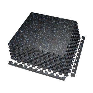12 Piezas de Tapetes de Goma para Equipos de Ejercicio de 48 Pies Cuadrados, Pisos de Gimnasio Encastrables de Espuma <span class=keywords><strong>EVA</strong></span> de Alta Densidad - Product Image 6