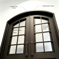 Entrée de bâtiment sur mesure de haute qualité - Porte coulissante en verre, porte extérieure en métal avec porte d'entrée en verre, design en verre