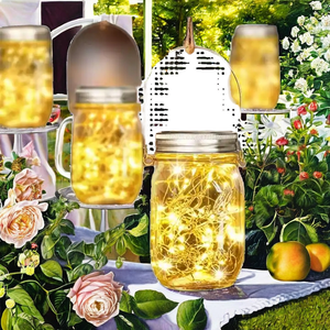 Luzes LED Solares Românticas IP67 à Prova d'Água em Vidro Pequeno para Jardim, Pátio e Paisagismo - Product Image 2