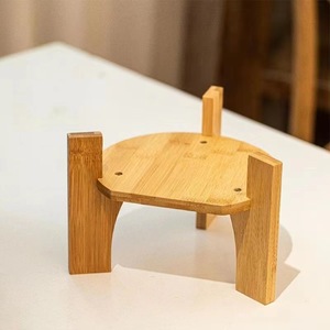 Base de Bambú para Adornos, Soporte Elevador para Botellas de Vino, Base Redonda para Jarrones, Soporte para Cubos de Vidrio, Multiusos, Resistente a la Humedad - Product Image 1