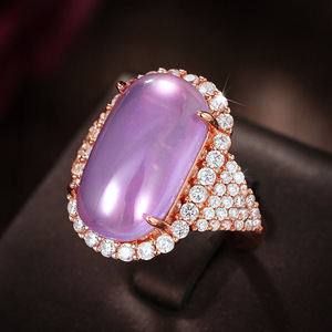 T0886 Anello di Lusso in Oro Rosa con Diamanti, Gioiello da Matrimonio per Donna, Pietre Laterali Naturali, Design Elegante - Product Image 2