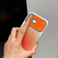 Coque de luxe créative à paillettes dégradées avec grande fenêtre de visualisation compatible pour iPhone 17 Pro Max 16 15 14 13