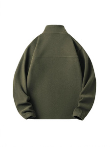 High Quality Oversized Drop Shoulder Hoodie Stringless Blank Thick Fleece Cotton Polyester Stringless <b>Men's</b> Hoodie - Product Image 6