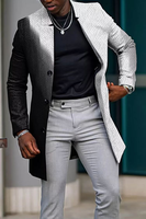 Manteau d'hiver mi-long de haute qualité pour homme, veste épaisse et chaude, coupe slim avec col, pardessus masculin