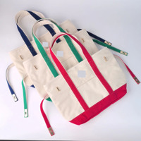 Sac fourre-tout en toile de qualité supérieure avec fermoir métallique robuste, idéal pour ordinateur portable, plage, voyage, bateau, avec fermeture éclair supérieure