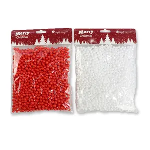 Elsas noël EPS Mini boules de polystyrène colorées rouge blanc pour remplir la boîte-cadeau