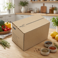 Caja de Regalo para Envío de Calcetines, de Cartón Corrugado con Materiales Reciclados, con Tira de Apertura, Impresa y Autosellable