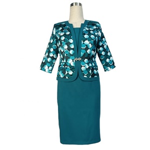 2025 Custom Made Formal Floral Diamond <b>Chiffon</b> Church Dress 2 Piece Set Women Autumn Washable - Product Image 3