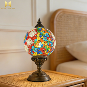 Lampe de chevet créative américaine avec abat-jour coloré, lampe de table marocaine pour chambre, bureau, salon - Product Image 2