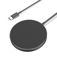 Chargeur Magnétique Sans Fil 15W 2-en-1 Station de Recharge Rapide Qi pour iPhone 17 16 15 14 et Écouteurs – Chargeur Portable Mince