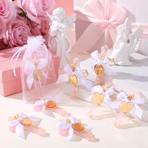 Imanes de nevera con cruz de epoxi, cruz de primera comunión con flor, recuerdos cristianos, regalo <span class=keywords><strong>para</strong></span> bautizo, bautizo de bebé, fiesta de baby shower - Product Image 1