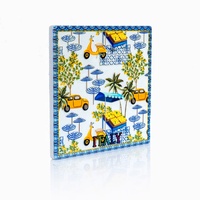 Sous-verres carrés en céramique écologiques avec estampage 3D doré, personnalisables pour les restaurants de café et de thé (vente en gros)