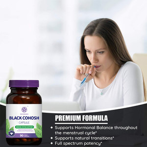 ODM OEM Natures Way <span class=keywords><strong>Black</strong></span> <span class=keywords><strong>Cohosh</strong></span> Kapseln Gesundheits wesen Kräuter ergänzung zur Unterstützung der Wechseljahre, die für individuelle Bedürfnisse anpassbar sind - Product Image 2