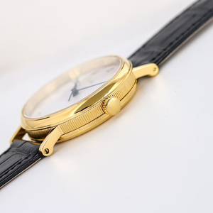 Reloj de Lujo para Hombre de Primera Calidad, Edición Personalizada, Automático, con Fecha, Cristal de Zafiro, Caja de Oro Rosa, Esfera de Esmalte Blanco, Correa de Cuero Negra, 2026 - Product Image 4