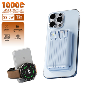 <span class=keywords><strong>Batterie</strong></span> <span class=keywords><strong>externe</strong></span> magnétique sans fil à charge rapide PD20W+QC22.5W 10000mAh avec câble Type-C intégré, <span class=keywords><strong>batterie</strong></span> <span class=keywords><strong>externe</strong></span> mobile 10000 MAH - Product Image 1
