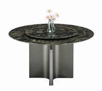 High-End Esstisch aus natürlichem Marmor im italienischen Stil Moderner Esszimmers tuhl Set Leichter Luxus-Plattenspieler aus Kristalls tein