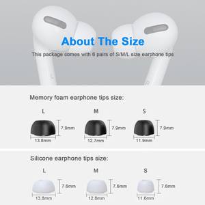NEW BEE 6 paires d'embouts d'oreille en silicone à mémoire de forme en mousse S M L pour <span class=keywords><strong>AirPods</strong></span> <span class=keywords><strong>Pro</strong></span> - Product Image 4
