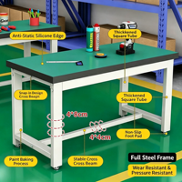 Banc de travail antistatique pour usine, ligne de production, atelier, table d'inspection, maintenance, emballage, assemblage