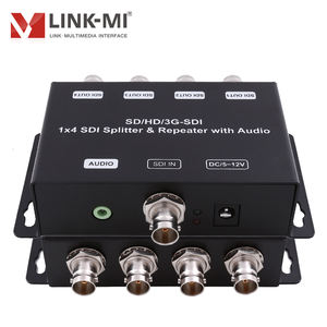 Amplificador de Distribución de Video SDI LINK-MI 1x4 BNC, Divisor de <span class=keywords><strong>4</strong></span> Puertos 3G/<span class=keywords><strong>HD</strong></span>/SD-SDI con Extracción de Audio y Reclockeo, Metálico - Product Image 2